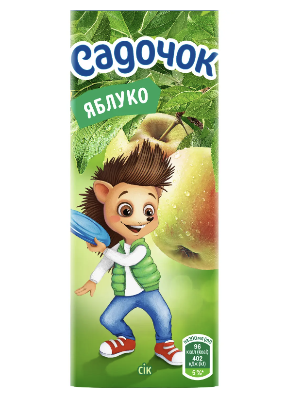 Сік Садочок Яблуко 0.2 л тетра-пак